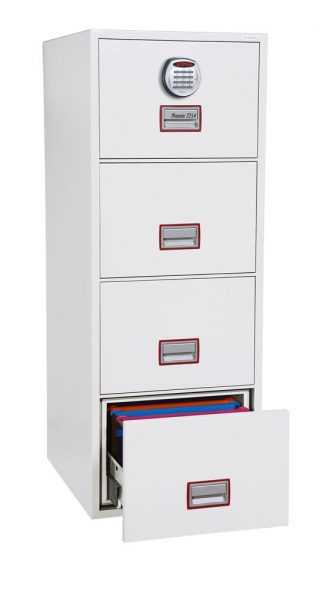 Phoenix World Class Vertical Fire File FS2264E 4 Drawer Filing Cabinet with Electronic Lock