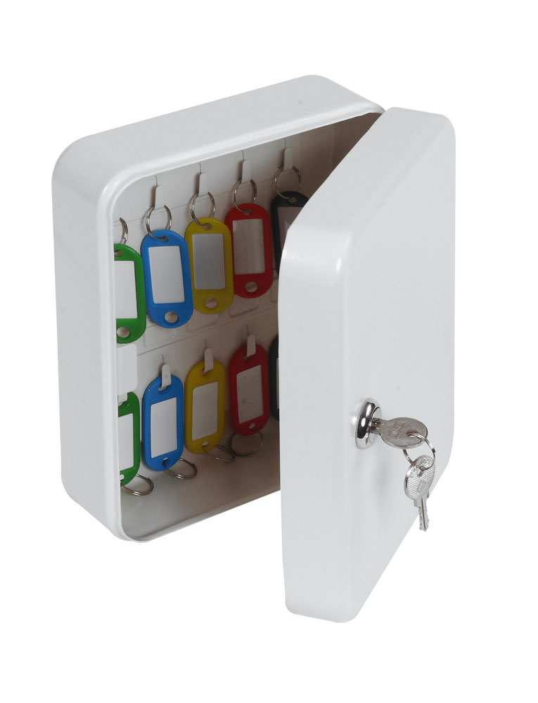 20-Hook Key Cabinet Safe Numbered Hooks Supplied with 2 Keys Security Safe Box
