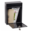 Phoenix Letra Front Loading Letter Box MB0116KB in Black with Key Lock 0