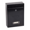 Phoenix Letra Front Loading Letter Box MB0116KB in Black with Key Lock 1