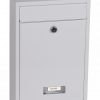Phoenix Letra Front Loading Letter Box MB0116KW in White with Key Lock 0