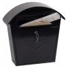 Phoenix Clasico Front Loading Letter Box MB0117KB in Black with Key Lock 0