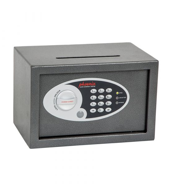 Phoenix Vela Deposit Home & Office SS0801ED Size 1 Security Safe with Electronic Lock