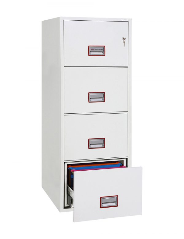 Phoenix World Class Vertical Fire File FS2274K 4 Drawer Filing Cabinet with Key Lock