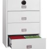 Phoenix World Class Lateral Fire File FS2414F 4 Drawer Filing Cabinet with Fingerprint Lock 3