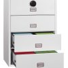 Phoenix World Class Lateral Fire File FS2414F 4 Drawer Filing Cabinet with Fingerprint Lock 6