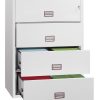 Phoenix World Class Lateral Fire File FS2414K 4 Drawer Filing Cabinet with Key Lock 7