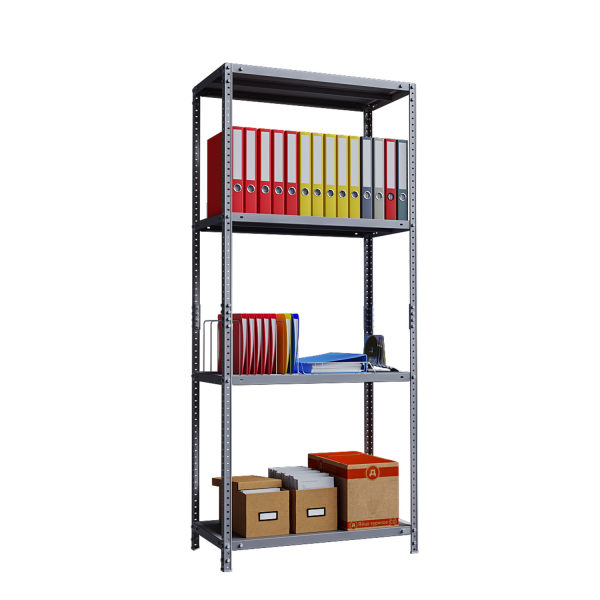 Phoenix AR Series AR1884/4G 4 Shelf Static Shelving Unit in Grey