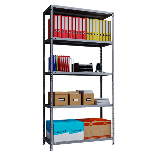 Phoenix AR Series AR2014/5G 5 Shelf Static Shelving Unit in Grey