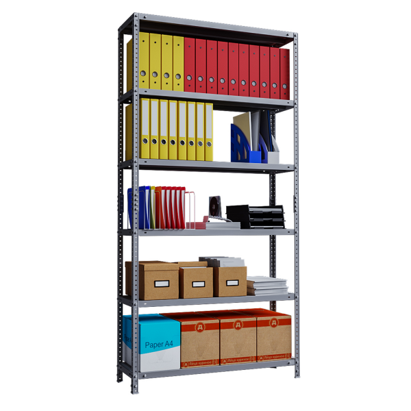 Phoenix AR Series AR2014/6G 6 Shelf Static Shelving Unit in Grey