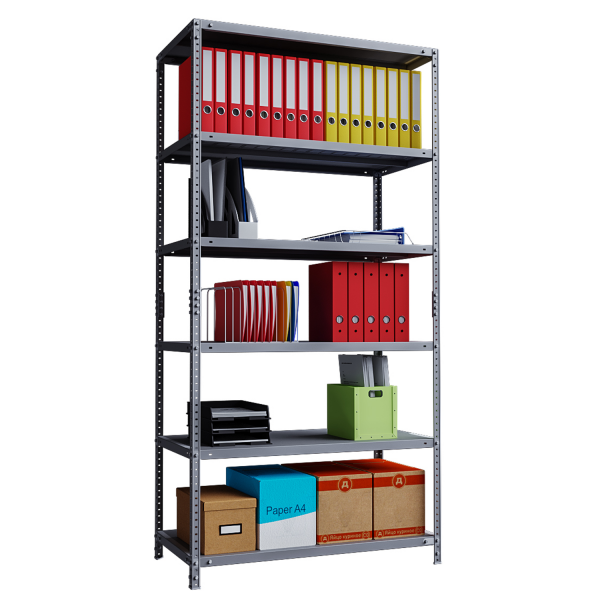 Phoenix AR Series AR2015/6G 6 Shelf Static Shelving Unit in Grey