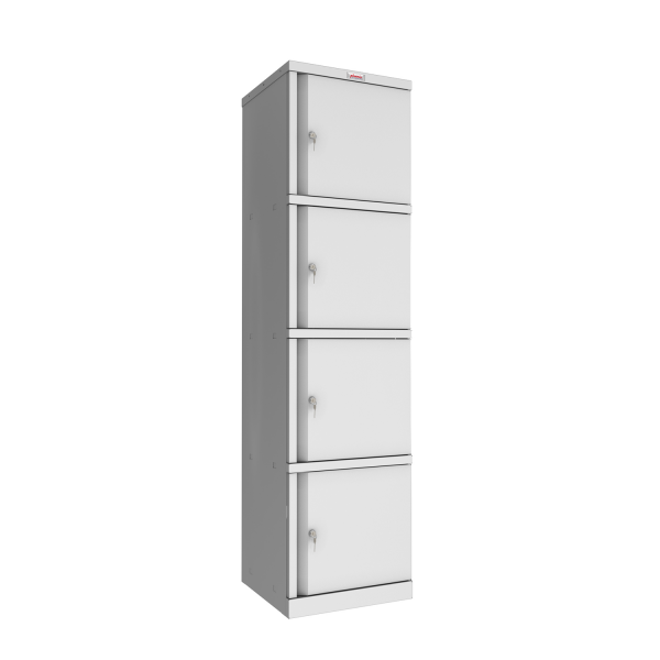 Phoenix SC Series SC1845/4GK 4 Door Stationery Cupboard in Grey with Key Lock