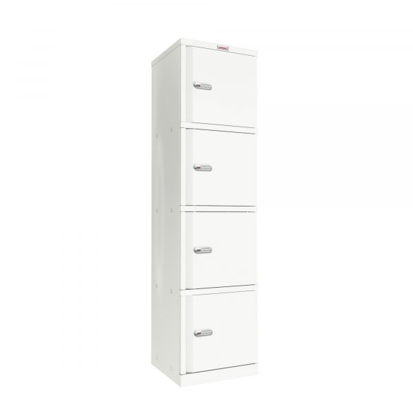 Phoenix SC Series SC1845/4WE 4 Door Stationery Cupboard in White with Electronic Lock