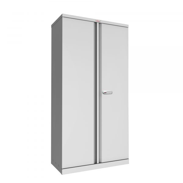 Phoenix SC Series SC1891GE 2 Door 4 Shelf Stationery Cupboard in Grey with Electronic lock