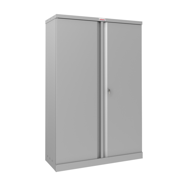 Phoenix SCL Series SCL1491GGK 2 Door 3 Shelf Steel Storage Cupboard in Grey with Key Lock