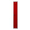 Phoenix PL Series PL1130GRC 1 Column 1 Door Personal Locker Grey Body/Red Door with Combination Lock 0