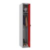Phoenix PL Series PL1130GRC 1 Column 1 Door Personal Locker Grey Body/Red Door with Combination Lock 2