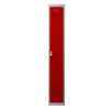 Phoenix PL Series PL1130GRE 1 Column 1 Door Personal Locker Grey Body/Red Door with Electronic Lock 0