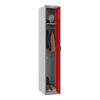 Phoenix PL Series PL1130GRE 1 Column 1 Door Personal Locker Grey Body/Red Door with Electronic Lock 2