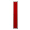 Phoenix PL Series PL1130GRK 1 Column 1 Door Personal Locker Grey Body/Red Door with Key Lock 0