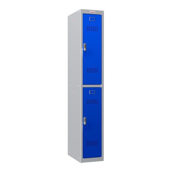 Phoenix PL Series PL1230GBE 1 Column 2 Door Personal Locker Grey Body/Blue Doors with Electronic Locks