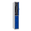 Phoenix PL Series PL1230GBK 1 Column 2 Door Personal Locker Grey Body/Blue Doors with Key Locks 2