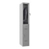 Phoenix PL Series PL1230GGK 1 Column 2 Door Personal Locker in Grey with Key Locks 2