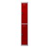 Phoenix PL Series PL1230GRC 1 Column 2 Door Personal Locker Grey Body/Red Doors with Combination Locks 1