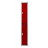 Phoenix PL Series PL1230GRE 1 Column 2 Door Personal Locker Grey Body/Red Doors with Electronic Locks 0