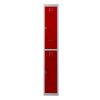 Phoenix PL Series PL1230GRK 1 Column 2 Door Personal Locker Grey Body/Red Doors with Key Locks 1