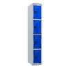Phoenix PL Series PL1430GBC 1 Column 4 Door Personal Locker Grey Body/Blue Doors with Combination Lock 1