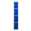 Phoenix PL Series PL1430GBE 1 Column 4 Door Personal Locker Grey Body/Blue Doors with Electronic Lock 0