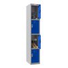 Phoenix PL Series PL1430GBE 1 Column 4 Door Personal Locker Grey Body/Blue Doors with Electronic Lock 2