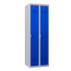 Phoenix PL Series PL2160GBK 2 Column 2 Door Personal Locker Combo Grey Body/Blue Doors with key Locks 1