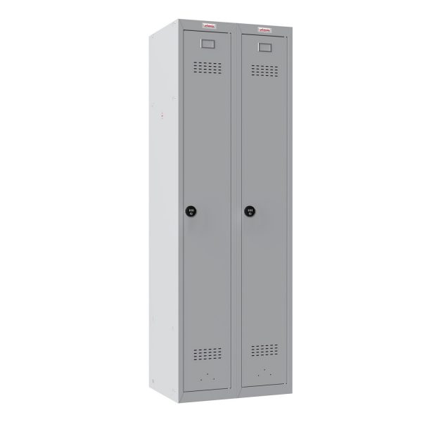 Phoenix PL Series PL2160GGC 2 Column 2 Door Personal Locker Combo in Grey with Combination Locks