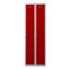 Phoenix PL Series PL2160GRC 2 Column 2 Door Personal Locker Combo Grey Body/Red Doors with Combination Locks 0
