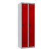 Phoenix PL Series PL2160GRC 2 Column 2 Door Personal Locker Combo Grey Body/Red Doors with Combination Locks 1