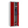 Phoenix PL Series PL2160GRC 2 Column 2 Door Personal Locker Combo Grey Body/Red Doors with Combination Locks 2