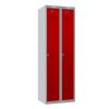 Phoenix PL Series PL2160GRK 2 Column 2 Door Personal Locker Combo Grey Body/Red Doors with key Locks 1
