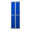 Phoenix PL Series PL2260GBC 2 Column 4 Door Personal Locker Combo Grey Body/Blue Doors with Combination Locks 0