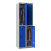Phoenix PL Series PL2260GBC 2 Column 4 Door Personal Locker Combo Grey Body/Blue Doors with Combination Locks 2