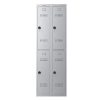 Phoenix PL Series PL2260GGC 2 Column 4 Door Personal Locker Combo in Grey with Combination Locks 0