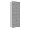 Phoenix PL Series PL2260GGC 2 Column 4 Door Personal Locker Combo in Grey with Combination Locks 1
