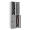 Phoenix PL Series PL2260GGC 2 Column 4 Door Personal Locker Combo in Grey with Combination Locks 2