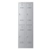Phoenix PL Series PL2260GGK 2 Column 4 Door Personal Locker Combo in Grey with Key Locks 1