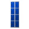 Phoenix PL Series PL2460GBC 2 Column 8 Door Personal Locker Combo Grey Body/Blue Doors with Combination Locks 0