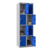 Phoenix PL Series PL2460GBE 2 Column 8 Door Personal Locker Combo Grey Body/Blue Doors with Electronic Locks 2