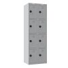 Phoenix PL Series PL2460GGC 2 Column 8 Door Personal Locker Combo in Grey with Combination Locks 0
