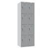 Phoenix PL Series PL2460GGE 2 Column 8 Door Personal Locker Combo in Grey with Electronic Locks 1