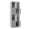 Phoenix PL Series PL2460GGE 2 Column 8 Door Personal Locker Combo in Grey with Electronic Locks 2